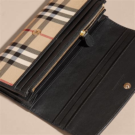 burberry check leather wallet men|burberry wallet women.